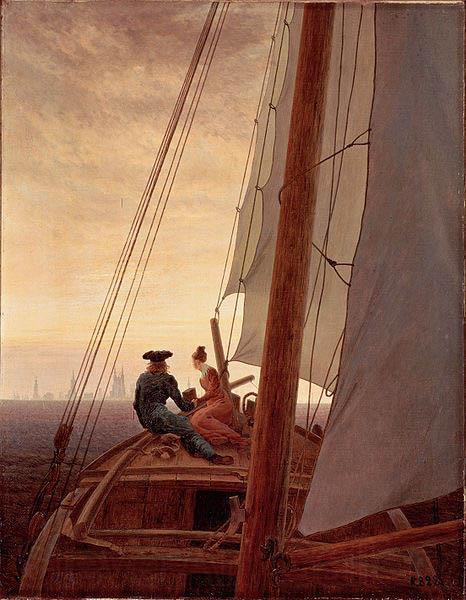 Caspar David Friedrich On a Sailing Ship